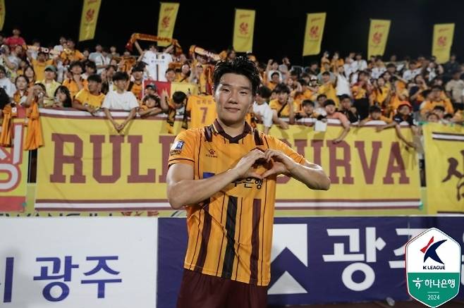 광주 FC 미드필더 박태준. 사진=한국프로축구연맹