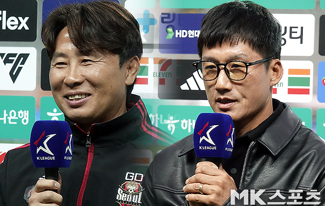 FC 서울 김기동 감독(사진 왼쪽), 광주 FC 이정효 감독. 사진=이근승 기자