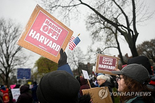 미국 대학가의 반 트럼프 시위  [로이터 연합뉴스. 재판매 및 DB 금지]