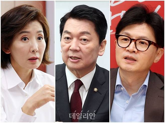 카톨릭 신도인 나경원 아셀라, 안철수 하상 바오로, 한동훈 토마스 아퀴나스 국민의힘 대선 경선 후보(사진 왼쪽부터)가 21일 프란치스코 교황의 선종 소식을 접하고 일제히 애도 메시지를 올렸다. 김문수 후보와 홍준표 후보도 애도의 뜻을 밝히며 안식과 영생을 기원했다. 김 후보는 과거에는 카톨릭 신도였으나 지난 2018년 개신교로 개종한 것으로 알려졌다. ⓒ데일리안 홍금표 기자