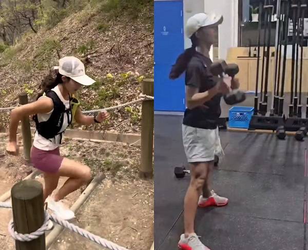 그룹 쥬얼리 출신 방송인 이지현(41)이 계단을 오르고, 크로스핏을 하며 건강을 관리한다고 밝혔다./사진=이지현 인스타그램 캡처