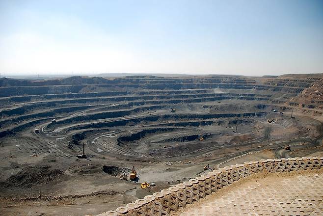 Heavy equipment is seen at a rare earth mine in Bayan Obo in Inner Mongolia, China, one of the largest deposits of rare earth metals found in the world. (Getty Images)