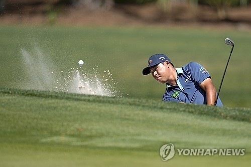 김시우의 벙커샷.