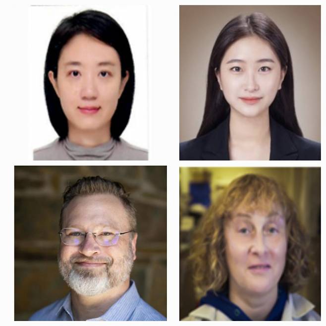 (왼쪽 위부터 시계 방향으로) 고려대 의대 융합의학교실 전옥희 교수, 고려대 의대 신지원 대학원생(제1저자), 미국 UC버클리 이리나 콘보이(Irina Conboy) 교수, 미국 터프츠(Turfts)대학 크리스토퍼 와일리(Christopher Wiley) 교수. /사진=고려대의료원