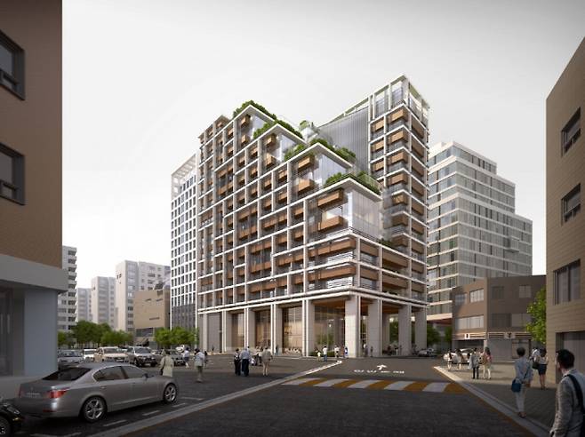 액티브 시니어는 요양 시설에 들어가기보다 기존에 살던 집에서 계속 지내는 것을 선호한다. 사진은 서울 서초구 방배동 하이엔드 시니어 레지던스 투시도. /사진=SK디앤디 제공