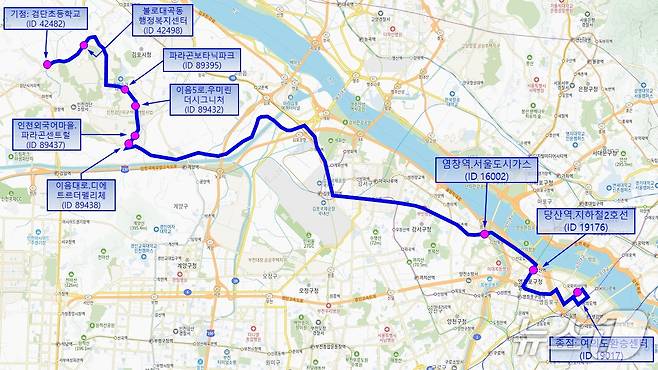 M6659 버스 노선도(인천 서구 제공.재판매 및 DB금지)