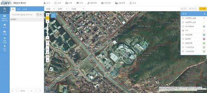화성시가 '생활공간웹포털'에 공개한 고해상도 디지털 항공사진. 화성시 제공