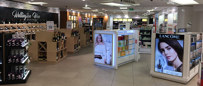 롯데면세점 뉴질랜드 웰링턴 공항점 전경 〈사진=롯데면세점 홈페이지 갈무리〉