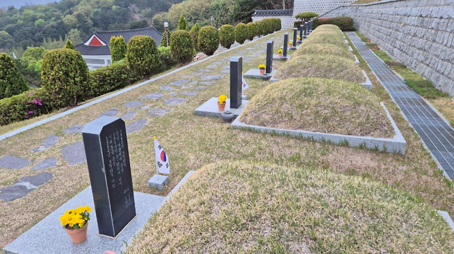 국립3·15민주묘지 친환경 꽃 화분. 국가보훈부 제공