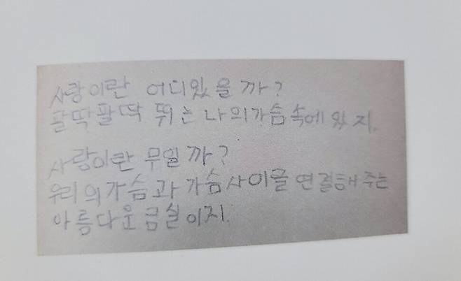 한강 작가가 2024년 12월 노벨상 연설 때 낭독 공개한, 만 8살에 쓴 시의 원문이 이번 신간에 수록돼 있다. 문학과지성사