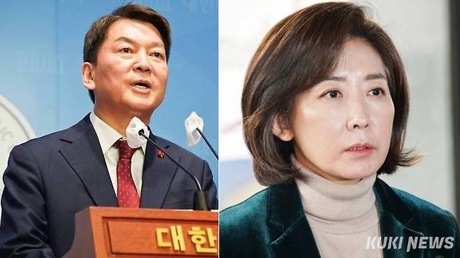 안철수 국민의힘 의원(왼쪽부터)과 나경원 국민의힘 의원. 쿠키뉴스 자료사진