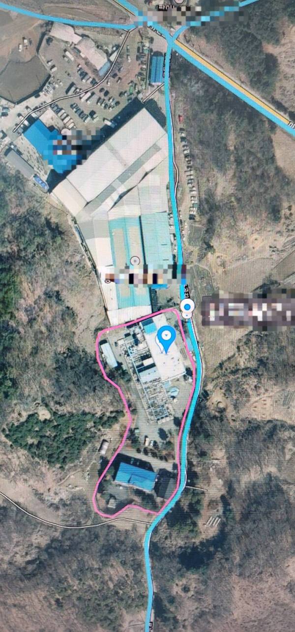 가축분뇨처리시설이 설치돼 있는 옥천면 옥천리 일원. 황선주기자