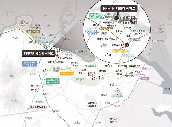 '태화강 에피트' 위치도 /사진 제공=HL디앤아이한라