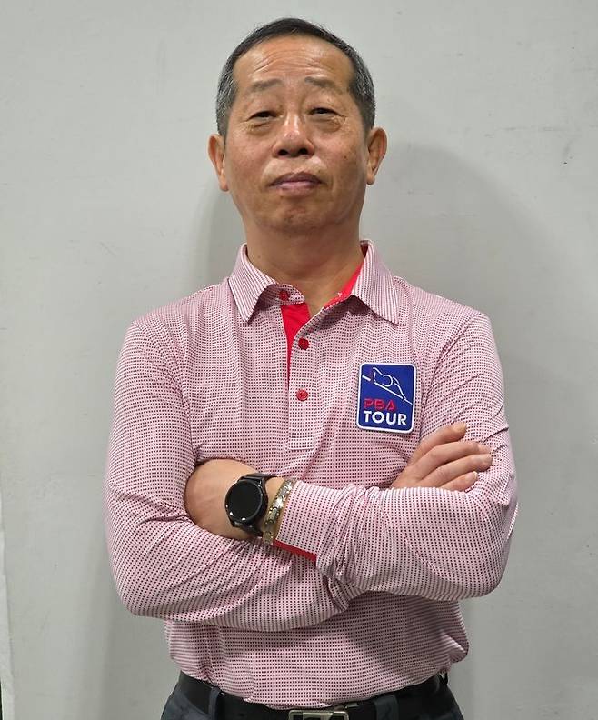 [서울=뉴시스] 김정규(64)가 프로 데뷔 5개월 만에 프로당구 PBA 1부 투어 진출에 성공했다. (사진=PBA 제공) 2025.04.22. photo@newsis.com *재판매 및 DB 금지
