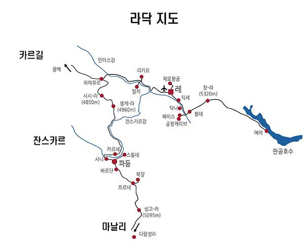 라다크 지도