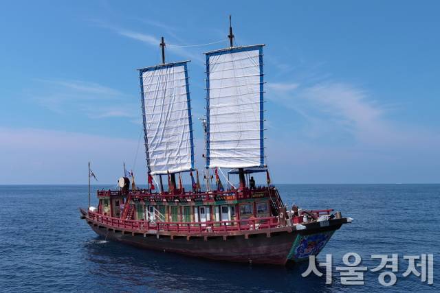 국가유산청이 복원한 조선통신사선 모습. 사진 제공=국가유산청