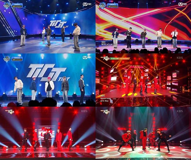 Mnet ‘엠카운트다운’, KBS2 ‘뮤직뱅크’ 방송 화면 캡처