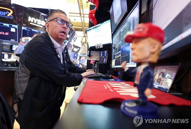 뉴욕증권거래소의 트레이더 [AFP=연합뉴스 자료사진. 재판매 및 DB 금지]
