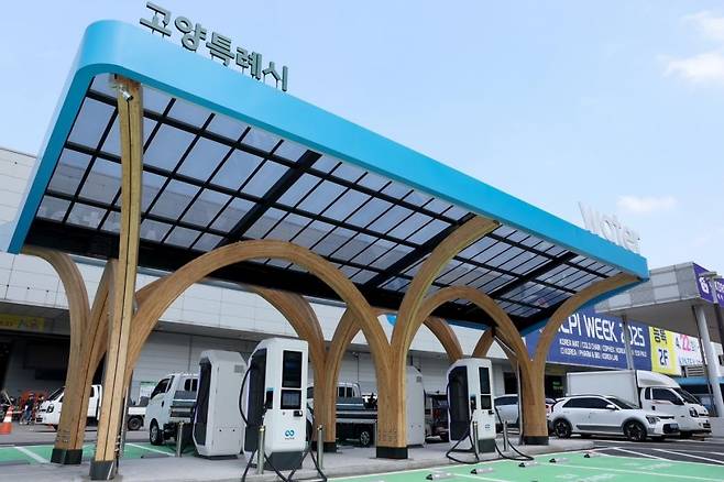 고양시, 킨텍스에 국내 최대 규모 전기차 급속 충전소  [고양시 제공.  재판매 및 DB 금지]