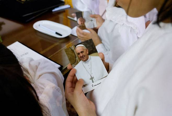 23일 서울 주한 교황청 대사관. 로이터