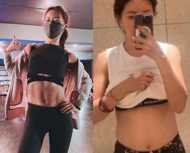 안선영이 복근이 사라진 모습을 공개했다. [사진=안선영 SNS]