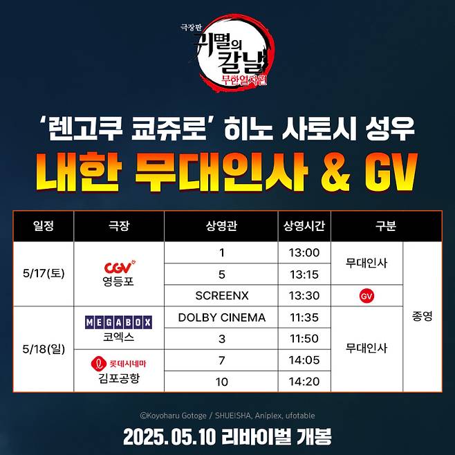 ‘극장판 귀멸의 칼날: 무한열차편’ 내한 이벤트 (제공: 에스엠지홀딩스)