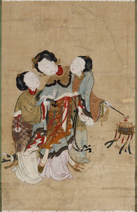 취주양귀비도, 중국 청 건륭 49.0x77.5 cm. 사진 명주사 고판화박물관