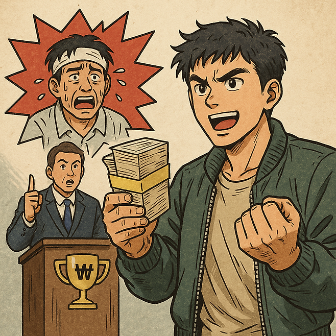 보험사기를 제보한 뒤 포상금을 받은 개인을 주제로 AI가 생성한 이미지 [챗GPT]