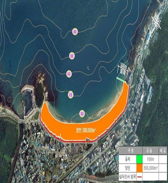 [부산=뉴시스] 부산 해운대구 송정지구 연안정비사업 계획 평면도 (그림=부산지방해양수산청 제공) 2025.04.23. photo@newsis.com *재판매 및 DB 금지
