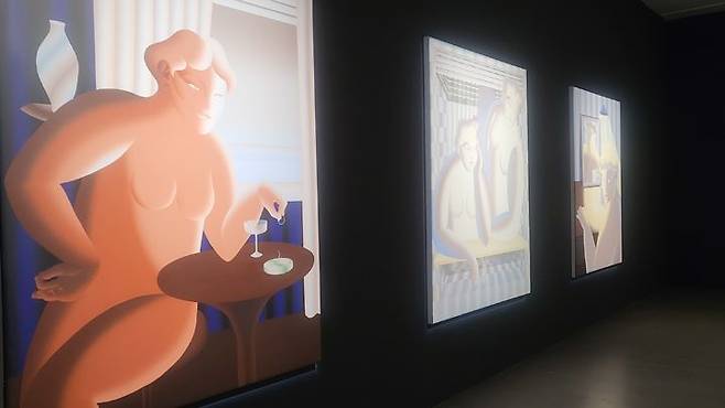 [사진=박현주미술전문기자] 독특한 분위기의 회화로 차이와 부재의 감각을 떠올리게 하는 김진희 '무게없는 것들' *재판매 및 DB 금지