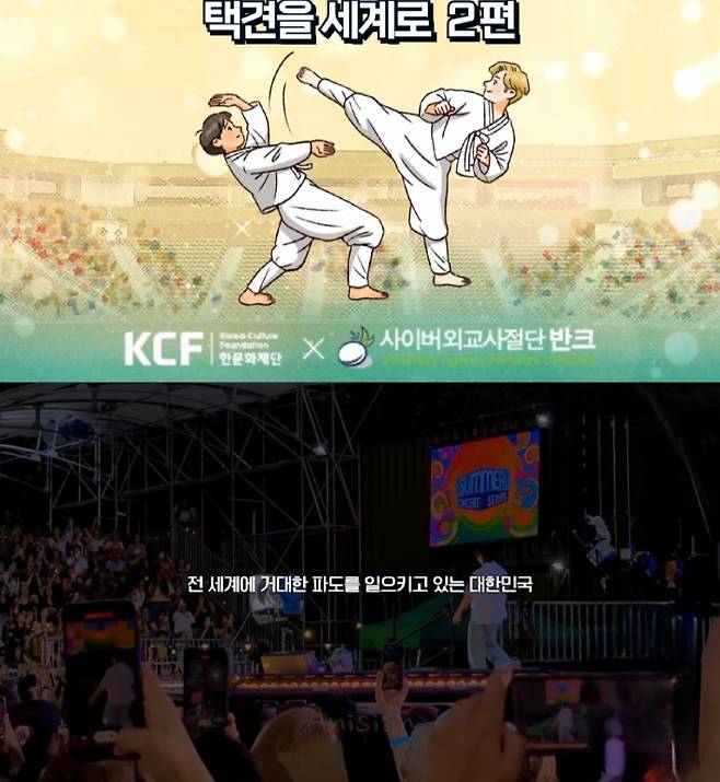 사이버외교사절단 반크가 제작한 택견 홍보 릴스 영상 2편. 해당 영상 캡처