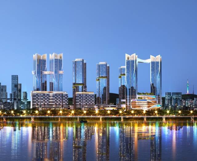 포스코이앤씨의 용산 정비창전면 제1구역 조감도. 사진 제공=포스코이앤씨