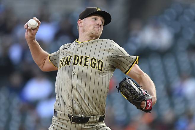 샌디에이고 닉 피베타가 23일 디트로이트전에 선발 등판, 역투하고 있다. AP연합뉴스