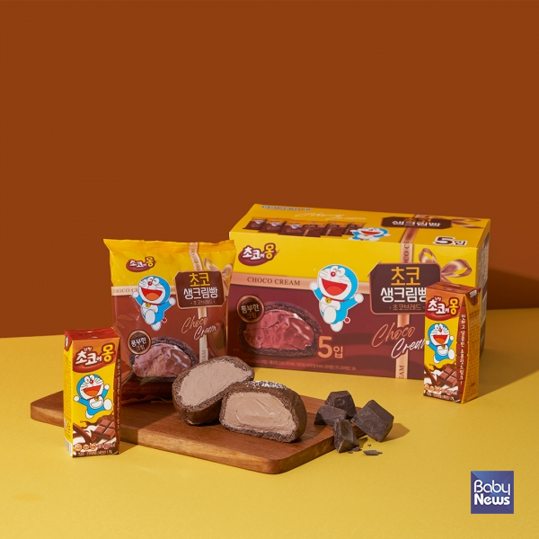 남양유업, 대표 브랜드 '초코에몽'과 '초코에몽 초코 생크림빵'. ⓒ남양유업
