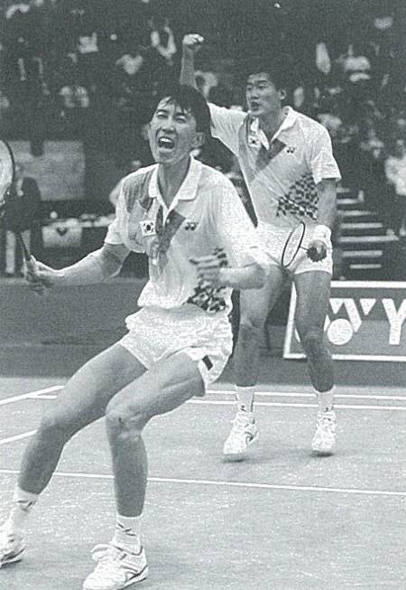 1991년 세계혼합단체선수권대회 당시 남자복식에 출전한 박주봉 감독. 사진출처=BWF 홈페이지