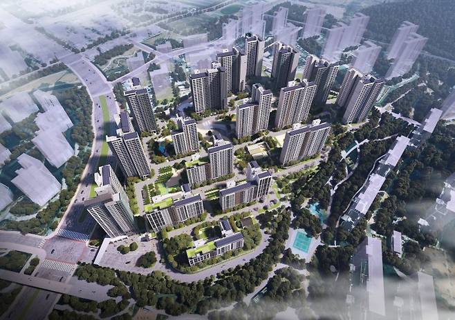 동탄 포레파크 자연앤 푸르지오 조감도. 대우건설 제공