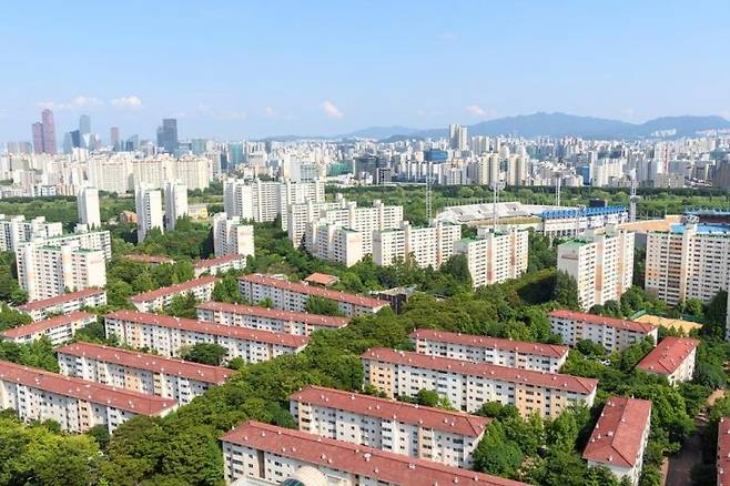 목동신시가지5단지 아파트 전경. 양천구 제공.