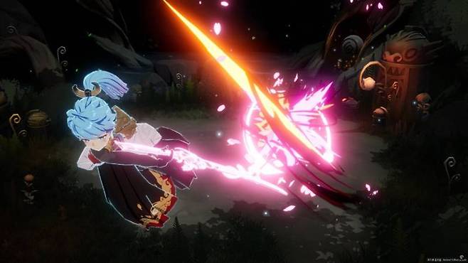 화면을 장악하는 화려한 스킬 연출 - 에이스 캐릭터