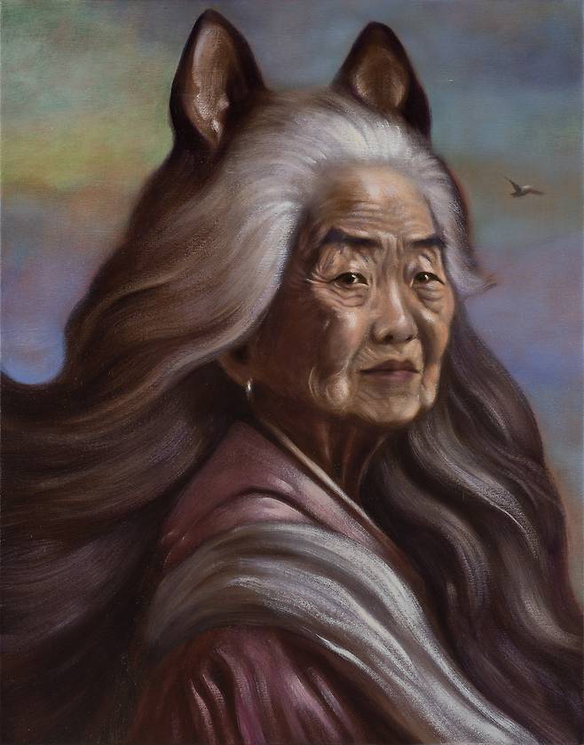 제이다 차, <미래의 우리들>, 2023, 캔버스에 유채, 55 x 70 cm.  스페이스K 제공