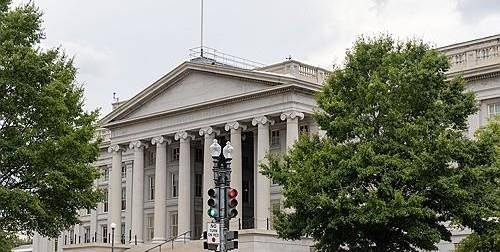 미 재무부 청사. 신화통신 연합뉴스