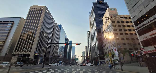 서울 강남구 테헤란로 일대 오피스 빌딩 밀집 지역. [헤럴드경제DB]