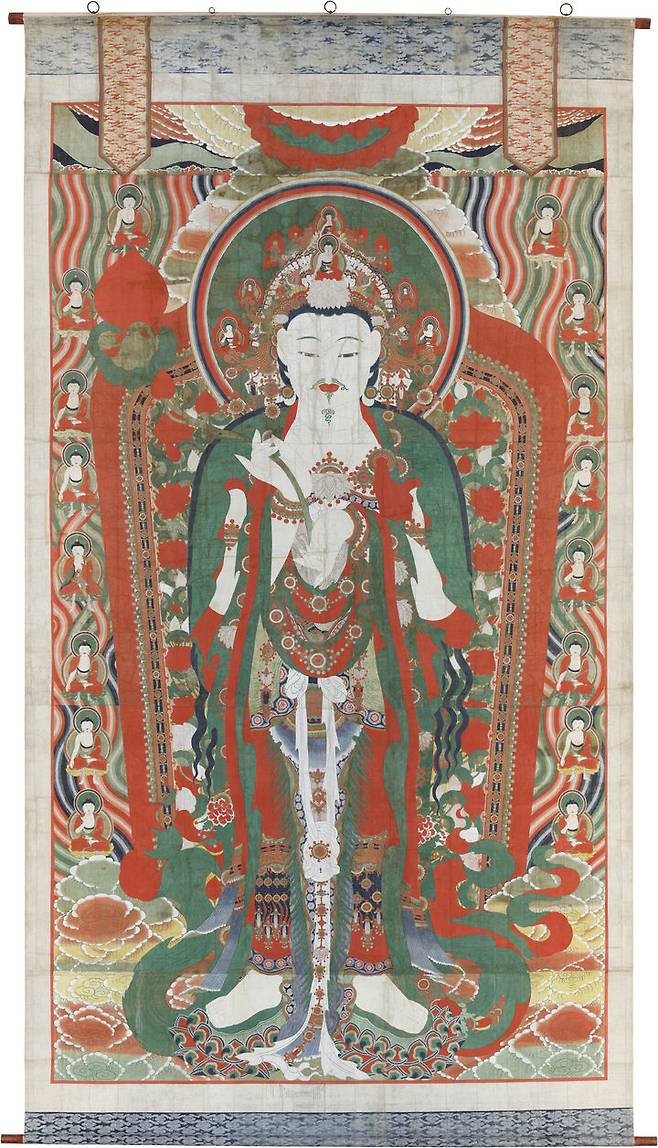 [서울=뉴시스] 부여 무량사 미륵불 괘불도 (사진=국가유산청 제공) 2025.03.06. photo@newsis.com *재판매 및 DB 금지