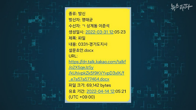 ▲명태균 씨가 이준석 후보에게 보낸 설문초안 파일의 속성 정보. 검찰이 명태균PC를 디지털포렌식한 결과를 재구성했다.&nbsp;