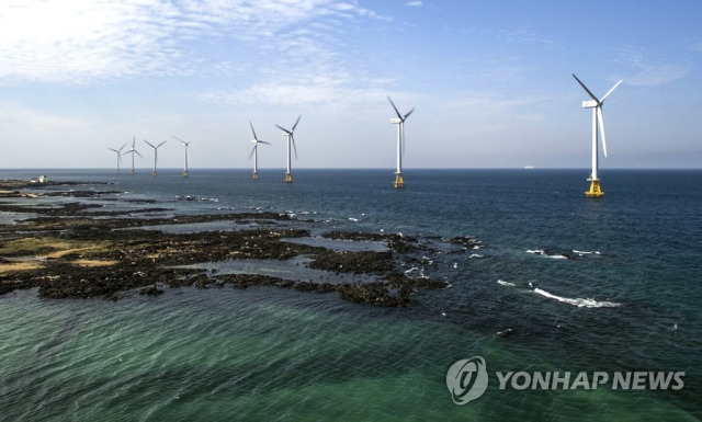 제주에 건설된 국내 첫 해상풍력발전단지