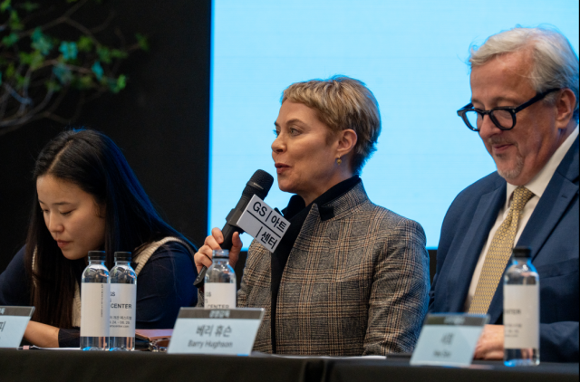 22일 서울 GS아트센터에서 열린 아메리칸 발레 씨어터(ABT)의 내한 기자간담회에서 수전 재피 예술 감독이 발언하고 있다. 제공=GS아트센터