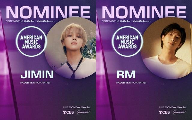 BTS 지민·RM. 사진l2025 American Music Awards