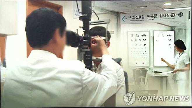 안과 검진 (CG) [연합뉴스TV 제공]