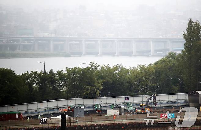 사진은 5일 오후 서울 시내의 한 아파트 건설 현장 모습. 2024.9.5/뉴스1 ⓒ News1 오대일 기자