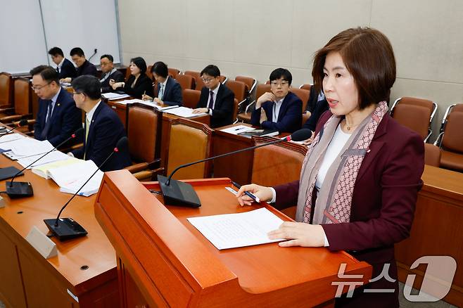 국회 보건복지위원회 소속 김미애 국민의힘 의원. /뉴스1 ⓒ News1 안은나 기자
