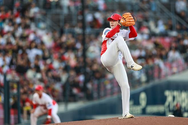 KIIA 선발 양현종이 25일 광주-기아 챔피언스 필드에서 열린 2025 KBO리그 LG전에서 역투하고 있다. 사진 | KIA 타이거즈